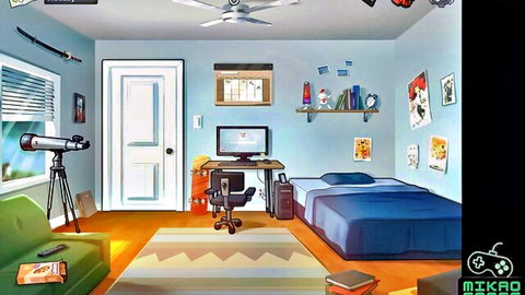 Anime bedroom scene from Summertime Saga ep 73, 2D porn game by Mikao Games
