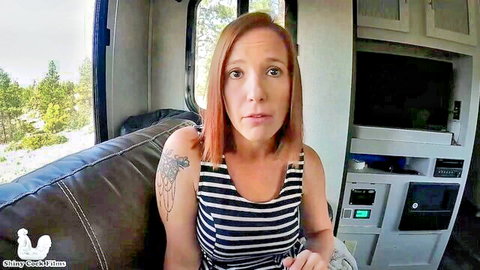Redhead MILF Jane Cane in casual tank top, stepmom vibe