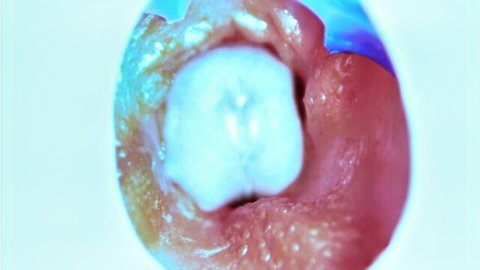 Internal camera view of intense vaginal penetration, amateur POV fuck