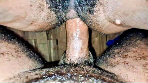 Hairy cock penetrating woman's ass in cuckold pastor fuck scene