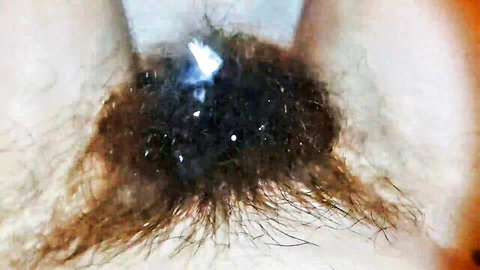 Cutieblonde's super hairy bush close-up underwater pussy fetish view