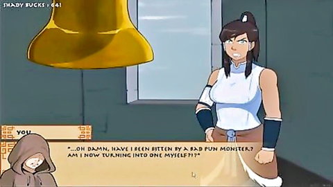Asami Sato bitten by monster, turning in spooky hentai parody