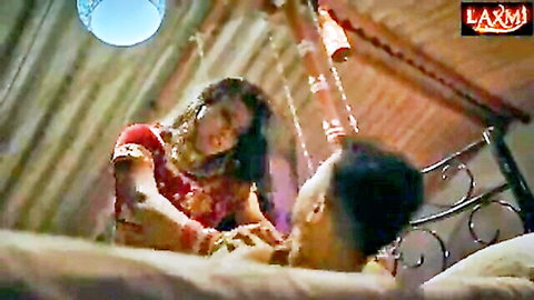 Indian desi stepmom in red saree seduces stepson passionately