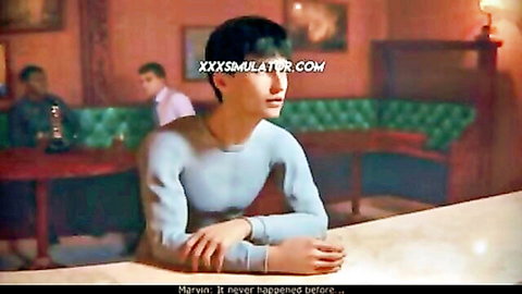 Asian girlfriend in tight blue top, seductive bar scene from GF BBC video