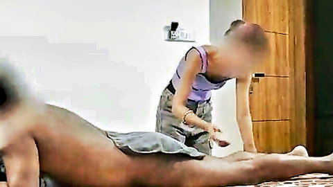 Boobygirl4 in Indian happy ending massage, teasing naked man