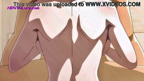 Nude hentai girls with big asses viewed from behind in passionate anime scene