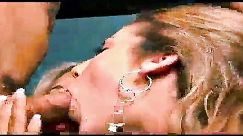 Kayla Paige giving intense blowjob to stepdaddy's cock, blonde MILF close-up