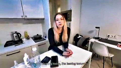 Lesana Mild drinks and smokes casually in black top, teasing gaze