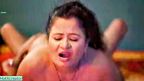 Indian cheating wife in missionary sex with husband's friend, intense pleasure