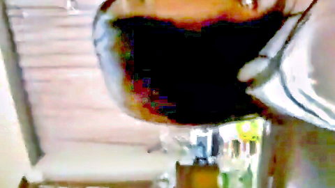 Japanese amateur Mika's open mouth close-up in first adult video, explicit oral scene