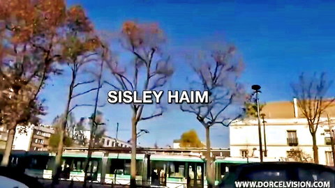 Sisley Haim in outdoor urban street scene, Dorcel Vision adult promo