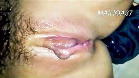 Kabiri's steamy wet pussy close-up view
