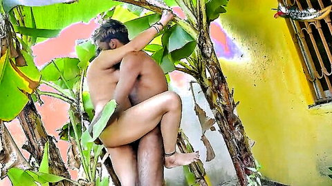 Indian desi couple hardcore outdoor sex in park, doggy style