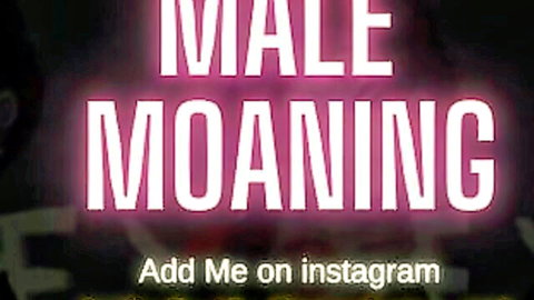 Solo male loud moaning orgasm video thumbnail with neon text