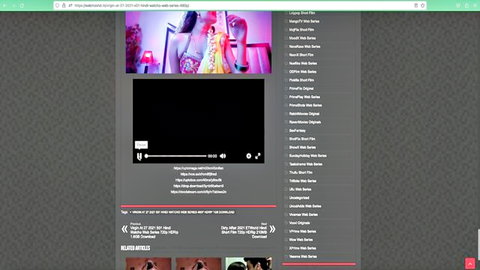 Paused black video player on DesignerDesi.com Indian desi porn site with Hindi Tamil sex menus