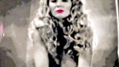 Vintage Miss Daisy seductive closeup, curly hair and red lips, 1992 porn thumbnail