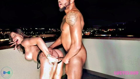 Lucy cheating wife fucked by BBC on balcony in front of cuck husband
