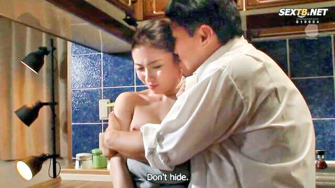 Leona Kirishima topless, embraced intimately by husband's boss