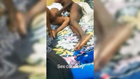 Ebony couple in passionate missionary sex on bed, amateur hot encounter
