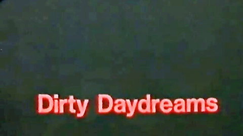 Dirty Daydreams retro porn title screen with glowing red text on dark background