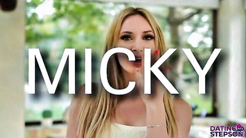 Shalina Devine blonde beauty in white top seducing stepsons