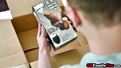 Petite Latina Ryder Rey unboxing 8.5 inch vibrating dildo sex toy