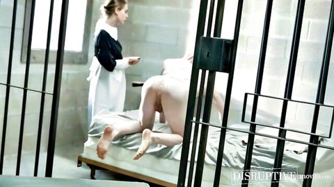 Lucca Mazzi breeds twink Jesse Stone in prison cell with nurse uniform