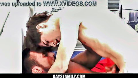 Interracial stepson eagerly sucking thick stepdaddy's cock in taboo gay scene