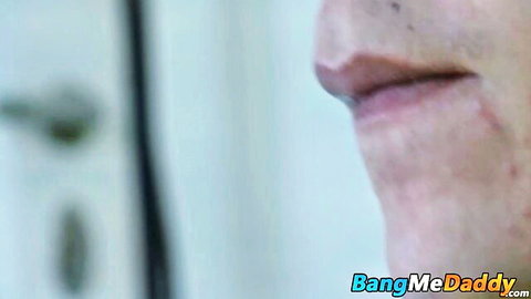 Mature man in profile close-up from old young twinks hardcore anal video