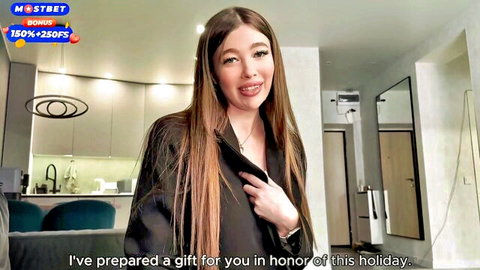Vallery Ray teases Valentine's Day creampie gift in sexy black dress