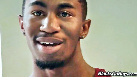Handsome black guy smiling in Lucas Shaw interracial anal video thumbnail
