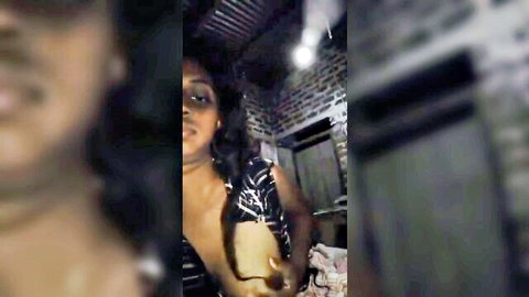 Tamil schoolgirl sucking her own boobs and showing hairy pussy