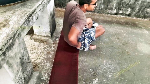 Girlnexthot1's huge tits and booty pounded by Bengali Boudi in roof POV