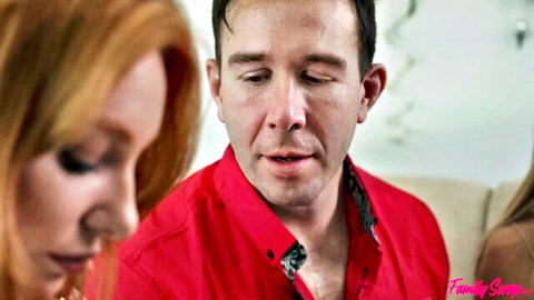 Lacy Lennon redhead in FamilySwap threesome with stepmom tease
