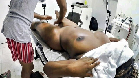 Andreabelloti massaging nude black man's muscular ass