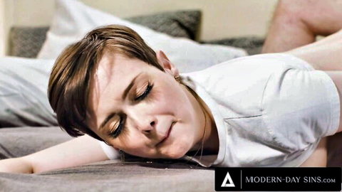 Jade Valentine short-haired brunette teen cheating with teacher on Modern Day Sins
