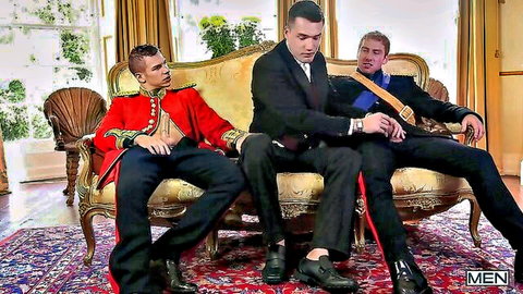 Paul Walker, Connor Maguire, Theo Ford in suited military trio pose