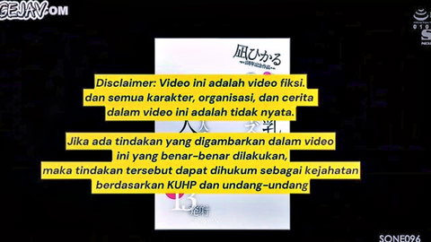Disclaimer screen for fictional Japanese adult video on SEXOM site