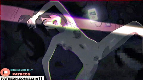 Nude hentai stream girl in arched ecstatic pose with phone during live cam