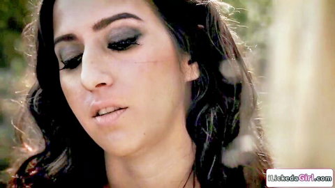 April O'Neil seductive close-up, big tits lesbian with Kenna James
