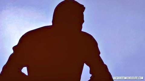 Mysterious male silhouette pose in Jacquie et Michel Elite adult video