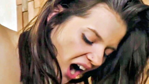 Lizi Vogue Russian teen screaming in intense oral with old man