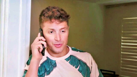 Lily Lane's stepson on phone in teasing adult scene, HD