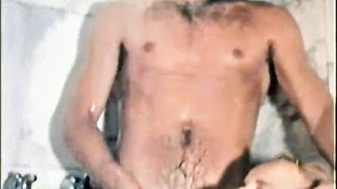 Olinka Hardiman performs blowjob on hairy man in shower, Marilyn In Cannes 1986