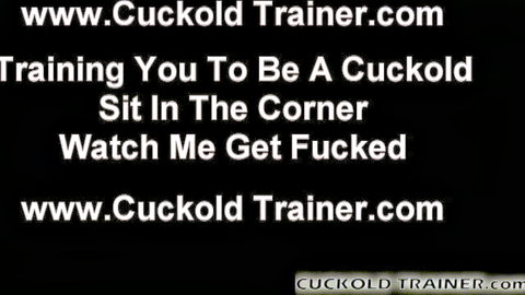 Cuckold trainer teasing: Sit in corner, watch me get fucked while you can't orgasm me
