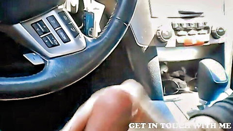 Amateur car blowjob tease after bagel shop meetup