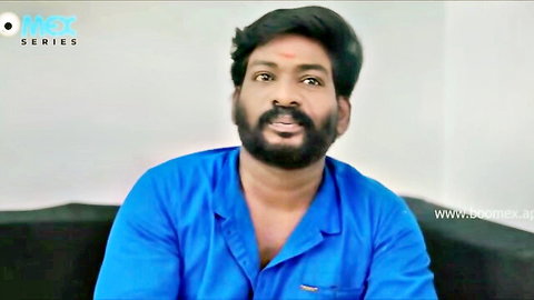 Ko Ko smiling in blue shirt, from gay Indian adult series BHATIJI KO CHACHA NE CHODA