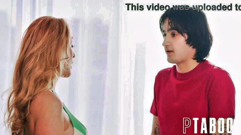 Blonde stepmom Wendy faces Elias in taboo teasing scene