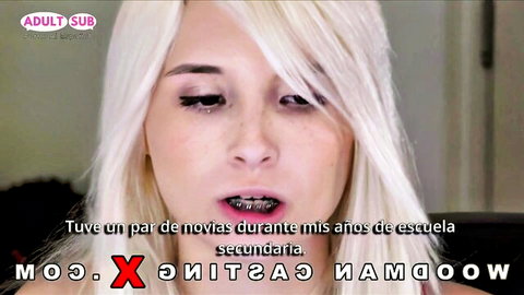 Piper Perri hot blonde teen in casting interview with braces