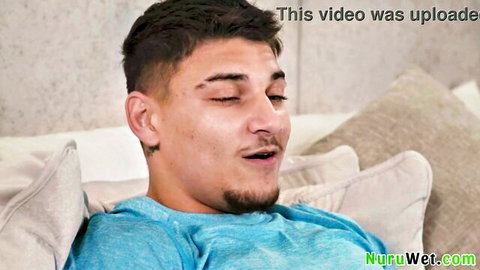 Katie Kush's wet nude body rubs Victor Ray in nuru massage